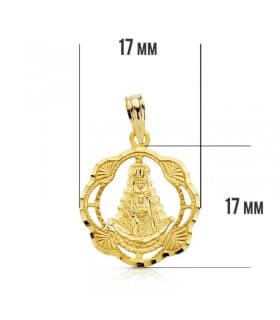 Medalla Virgen Rocío 18 Ktes 17mm