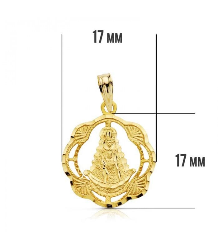 Medalla Virgen Rocío 18 Ktes 17mm