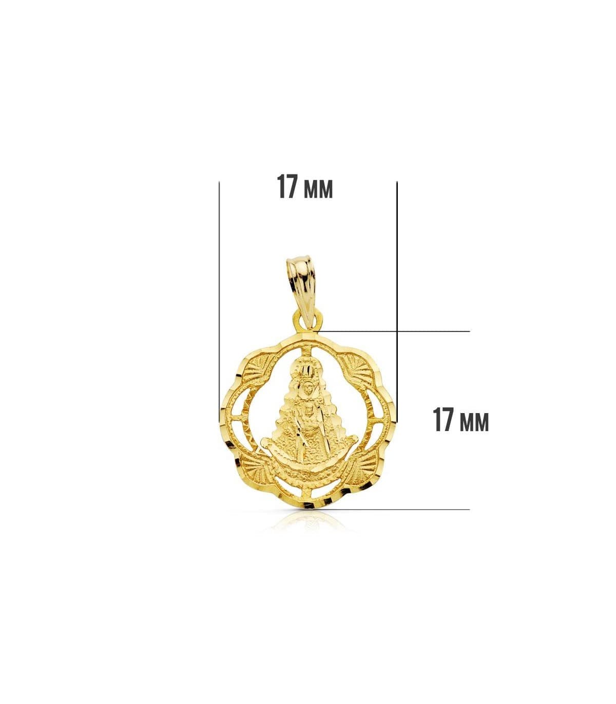 Medalla Virgen Rocío 18 Ktes 17mm