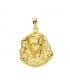 Medalla silueta Virgen Macarena matizada 18 Ktes 20mm