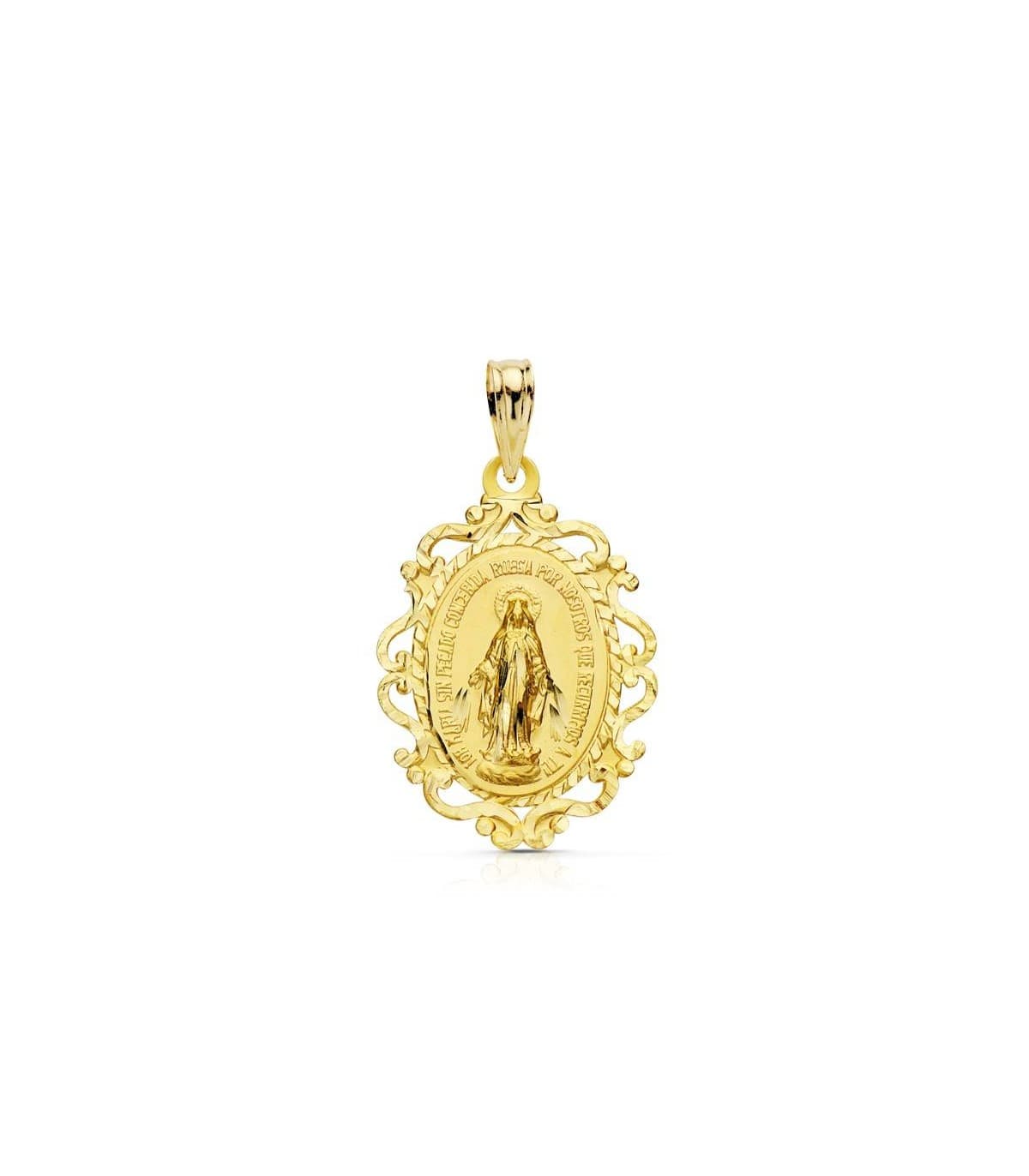Medalla Virgen Milagrosa 18 Ktes 24 mm