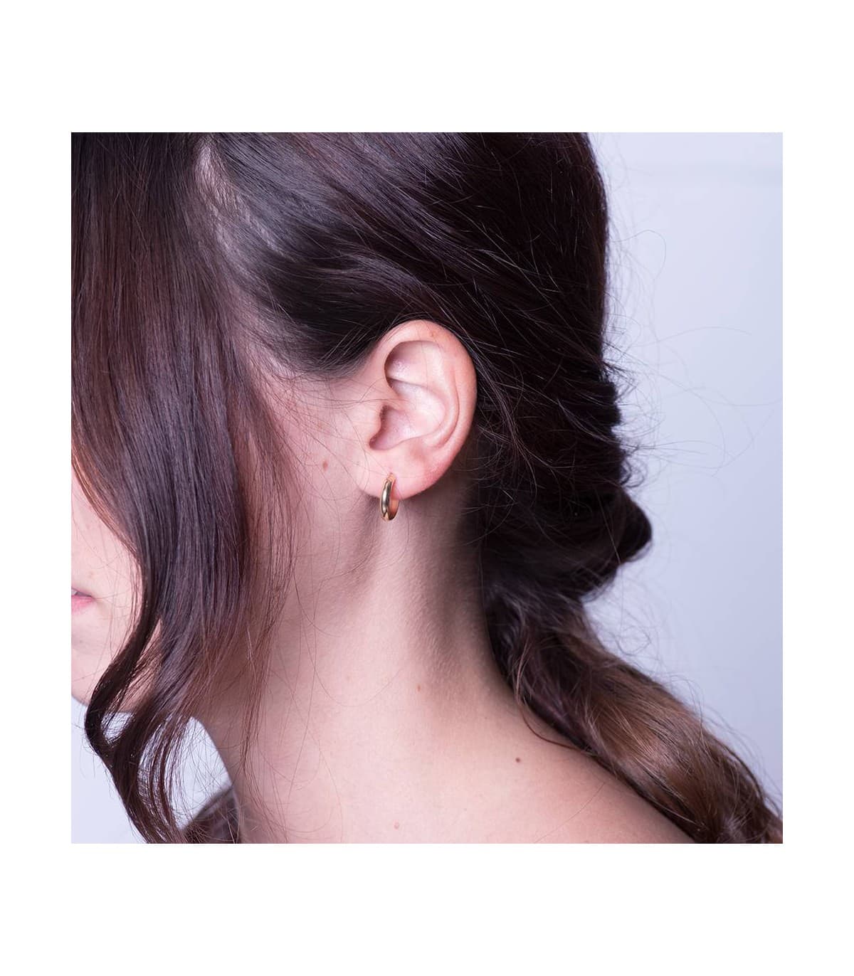Pendientes aro de oro amarillo Lupita 14mm 18 Ktes