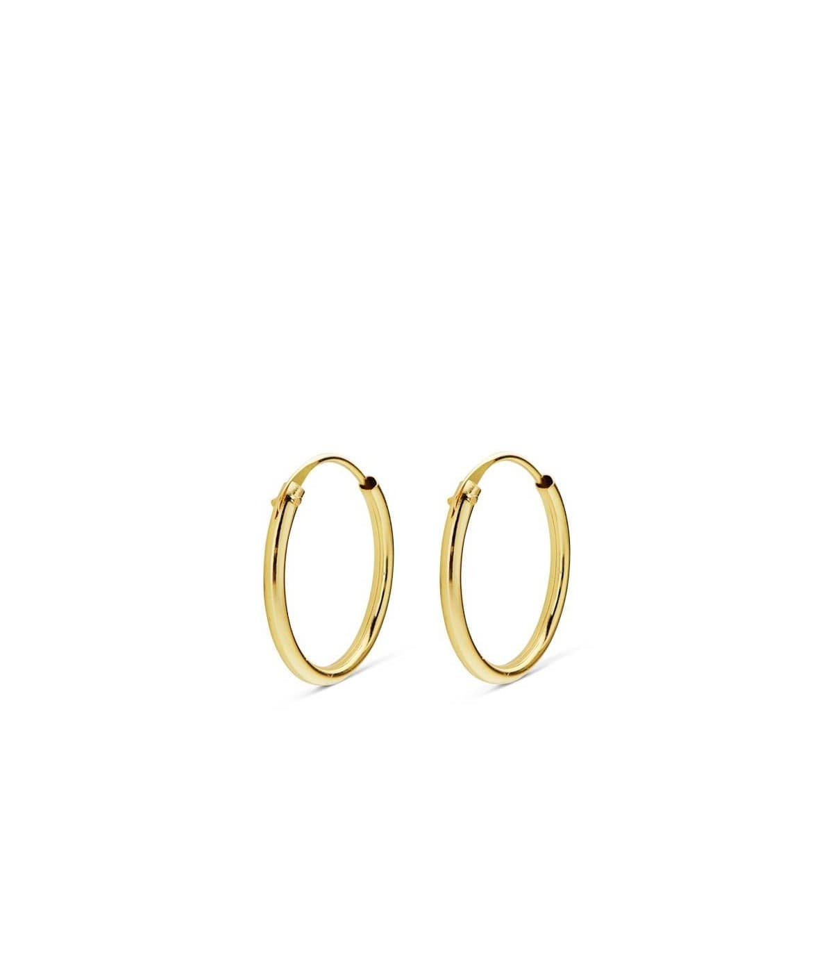 Pendientes aro de oro amarillo Melisa 14mm 18 Ktes
