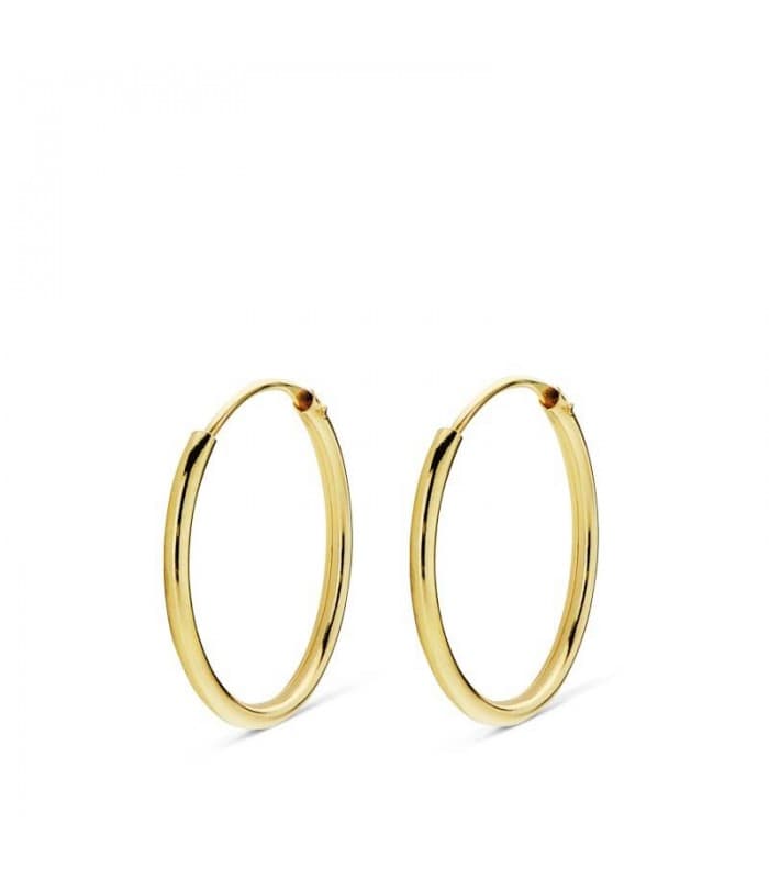 Pendientes aro de oro amarillo Melisa 15mm 18 Ktes