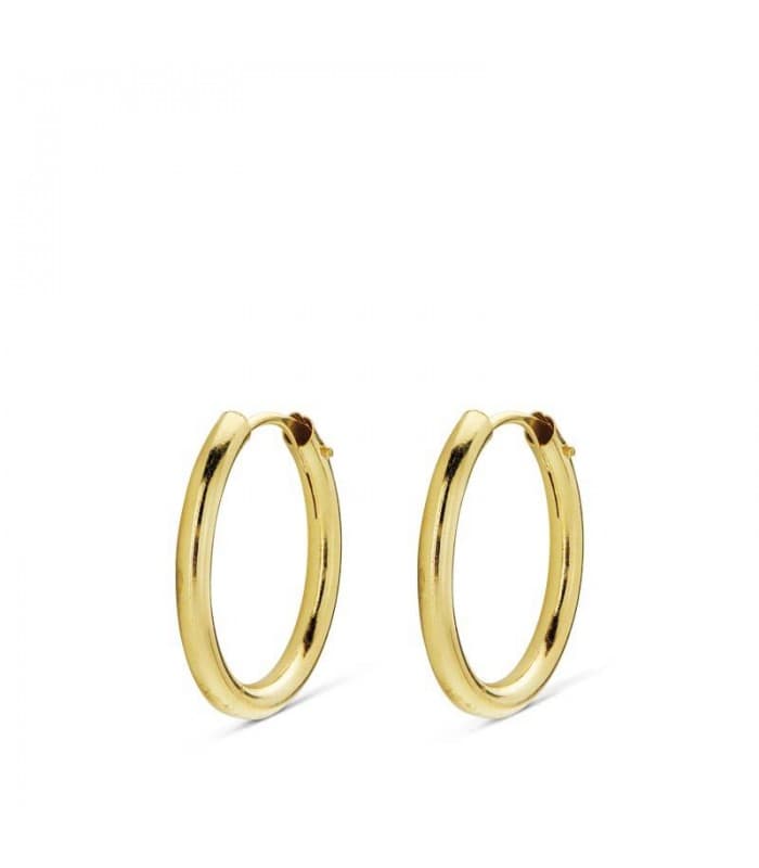Pendientes aro de oro amarillo 14mm 18 Ktes - comprar joyas online
