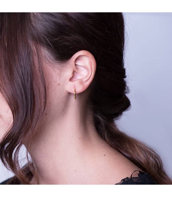 Pendientes aro de oro amarillo Melisa 16mm 18 Ktes