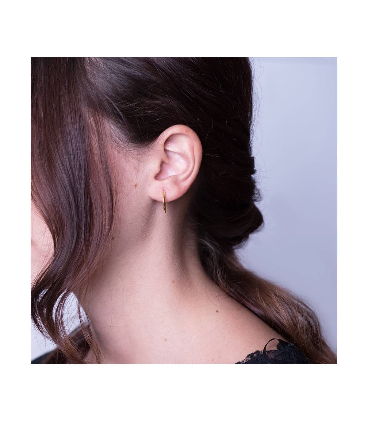 Pendientes aro de oro amarillo Melisa 16mm 18 Ktes