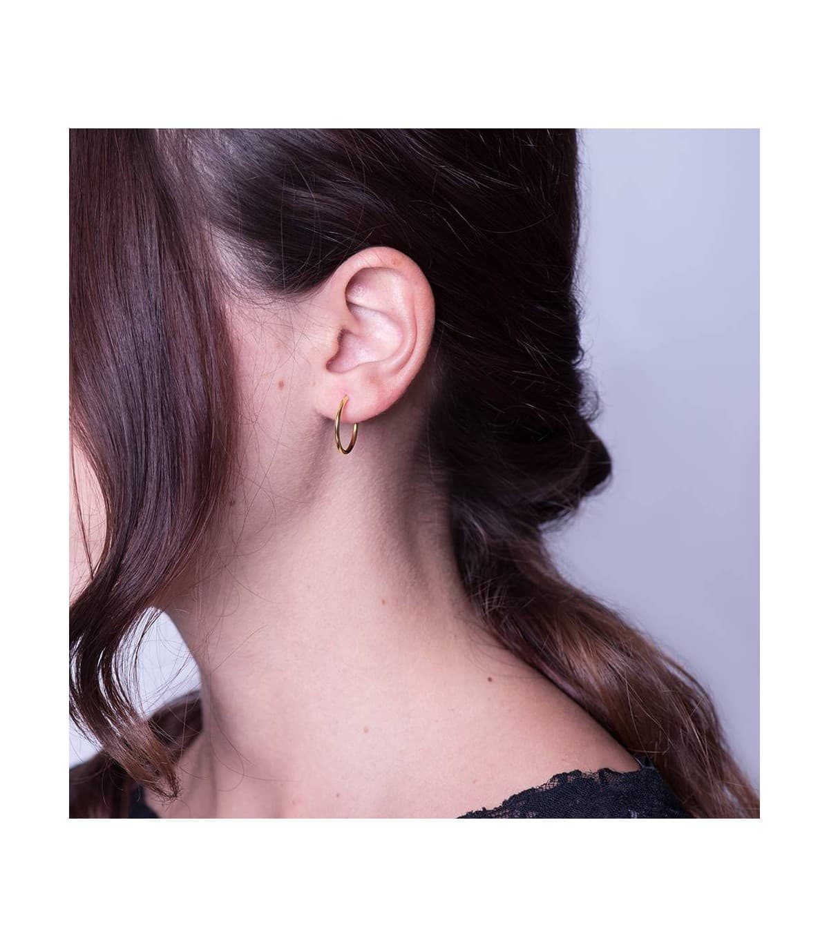 Pendientes oro amarillo Morgana 18mm 18 Ktes