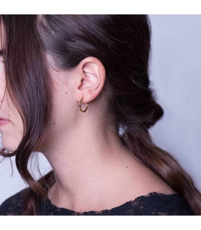 Pendientes aro de oro amarillo Melisa 20mm 18 Ktes