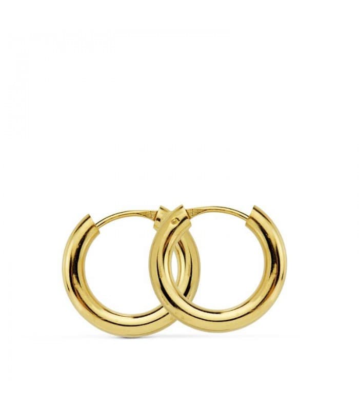 Pendientes aro de oro amarillo Melisa 14mm 18 Ktes