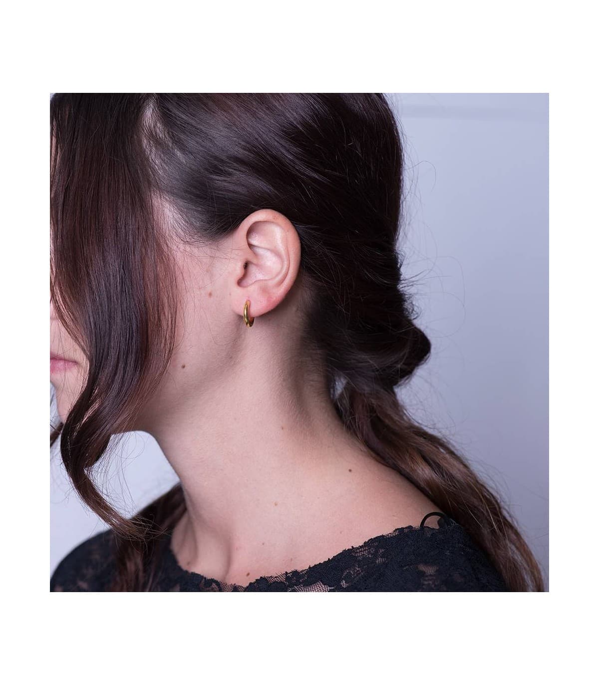 Pendientes aro de oro amarillo Melisa 14mm 18 Ktes