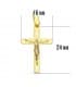 Croce Cristo traforata 18 carati 24x16mm, Per Battesimo e Comunione