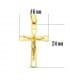 Croce Cristo traforata 24 mm 18 carati