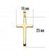 Flaches Kreuz Anhänger Gold 18 K 13518 – Schmuck für Taufe und Kommunion