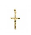 Croce Cristo liscia 18 carati 21mm