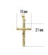 Cruz Cristo lisa 18 Ktes 21mm