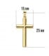 Croix 18 Carats 25 mm lisse