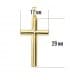 Croix homme en or 750 Gold, modèle lisse 29 mm