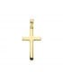Croix plate lisse 18K 22 mm