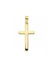 Croce piatta lucida 18 carati 22mm