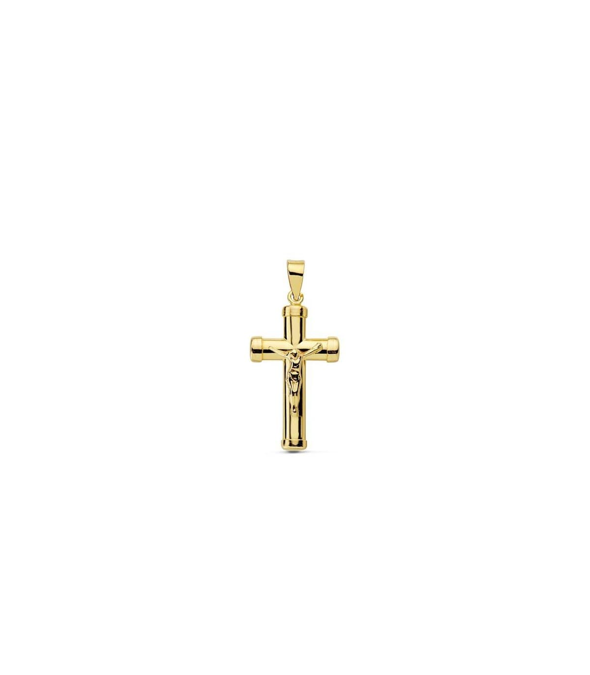 Cruz Cristo lisa 18 Ktes 22mm