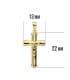 Cruz Cristo lisa 18 Ktes 22mm