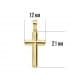Kleiner Kreuz-Anhänger, ovales Design, 21 mm – Taufe und Kommunion Schmuck