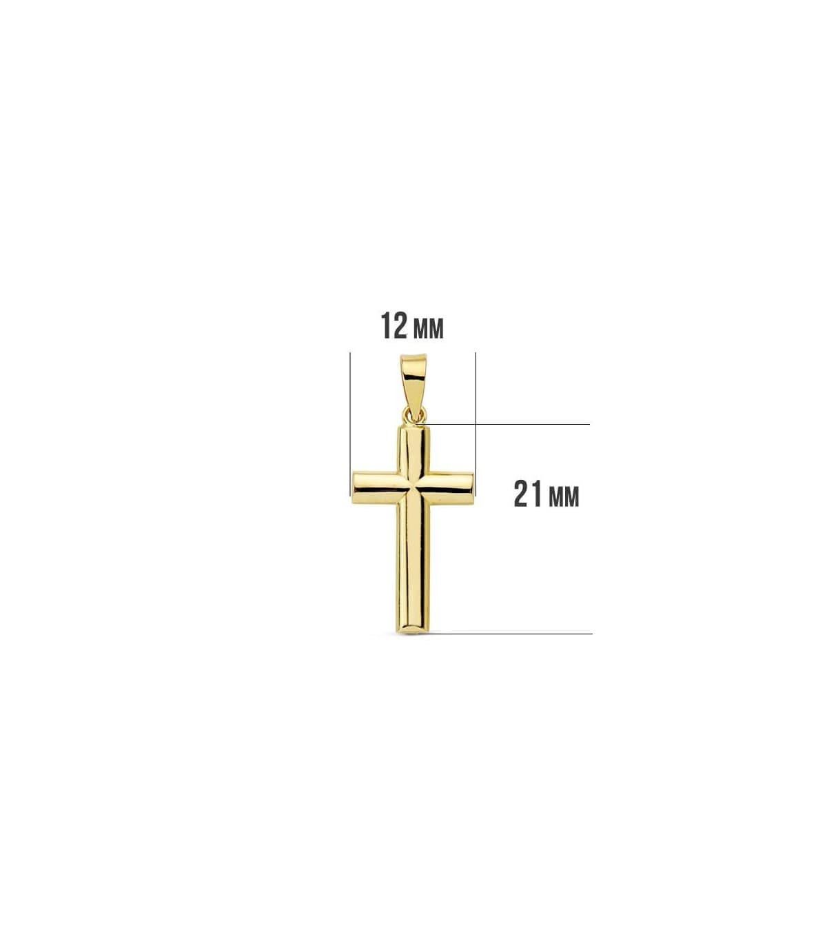 Kleiner Kreuz-Anhänger, ovales Design, 21 mm – Taufe und Kommunion Schmuck