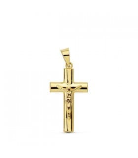 Kleiner Kreuz-Anhänger mit Jesus, ovales Design, 21 mm – Taufe und Kommunion Schmuck