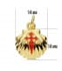 Pendentif coquille 18 carats 14mm
