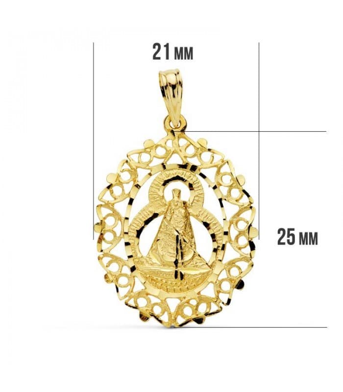 Médaille Vierge de la Cabeza 18 Carats 25 mm