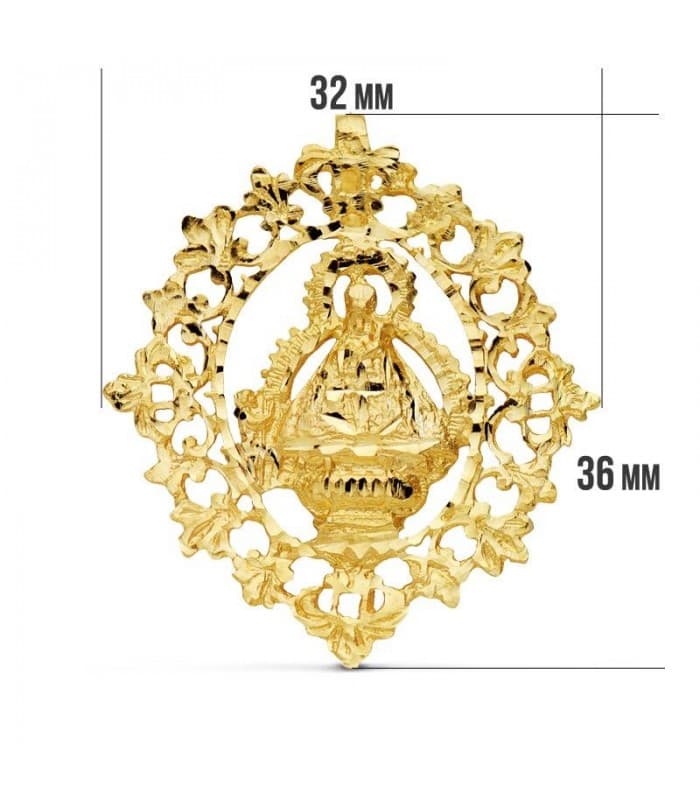 Medalla Virgen de la Cabeza 18 Ktes 36mm