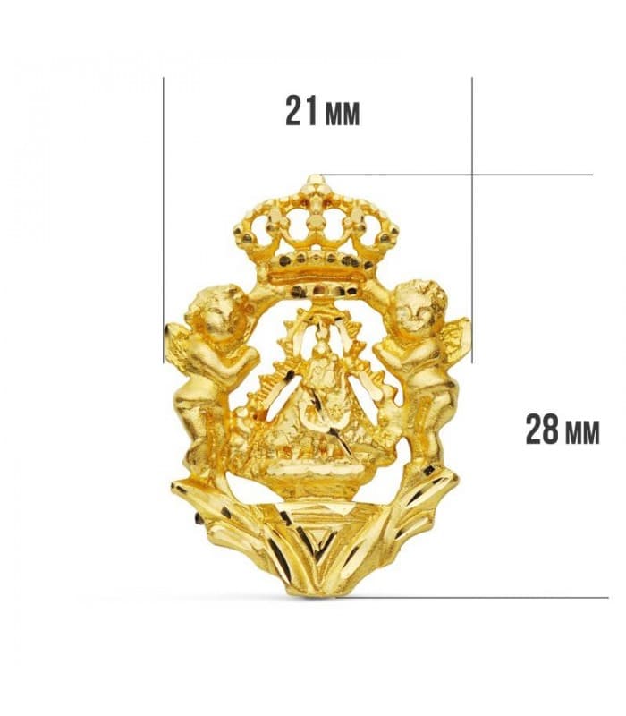 Medalla Virgen de la Cabeza 18 Ktes 27mm