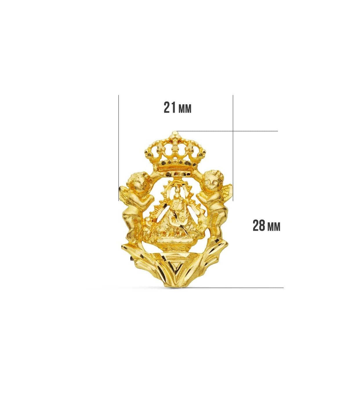 Medalla Virgen de la Cabeza 18 Ktes 27mm