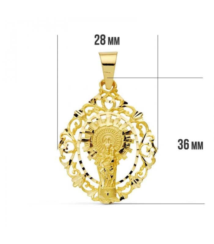 Médaille de la Vierge du Pilar 18 Carats 35mm