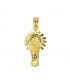 Medalla silueta Virgen del Pilar 18 Ktes 24mm