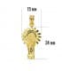 Medalla silueta Virgen del Pilar 18 Ktes 24mm
