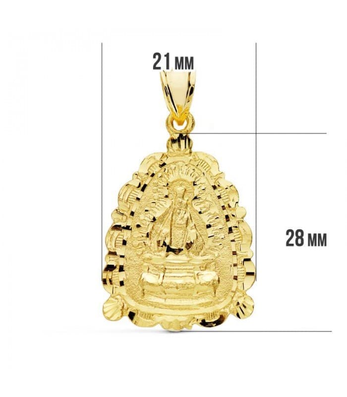 Médaille Vierge de la Cabeza 18 carats 28 mm