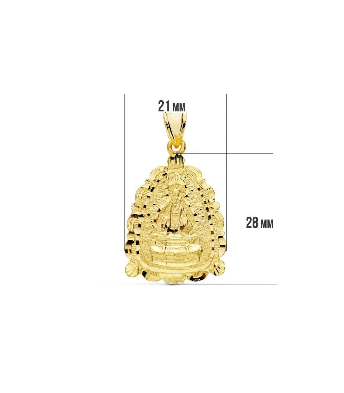 Médaille Vierge de la Cabeza 18 carats 28 mm