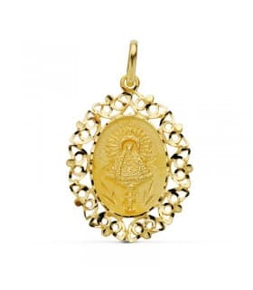 Medalla Virgen del Pilar 18 Ktes 27mm
