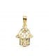 Kleiner Fatima-Hand 12 mm, Filigran, 375er Gold  – Glücksbringer-Schmuck und Anhänger