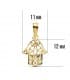 Kleiner Fatima-Hand 12 mm, Filigran, 375er Gold  – Glücksbringer-Schmuck und Anhänger