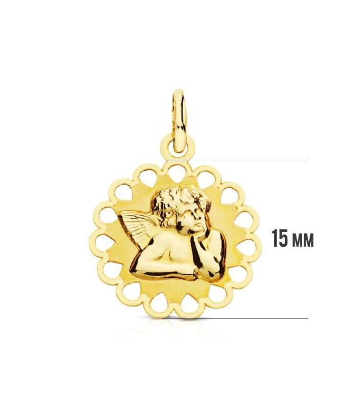 Medalla Ángel burlón galleta 9 Ktes