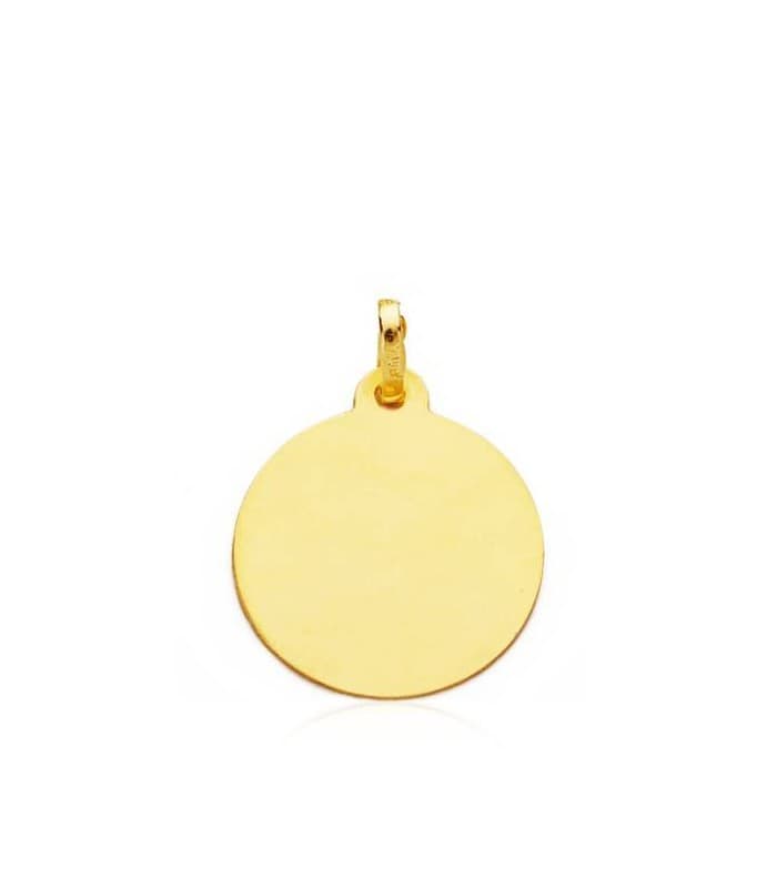 Medalla Sagrado Corazón de Jesús 9 Ktes 18 mm, para bautizo o comunión