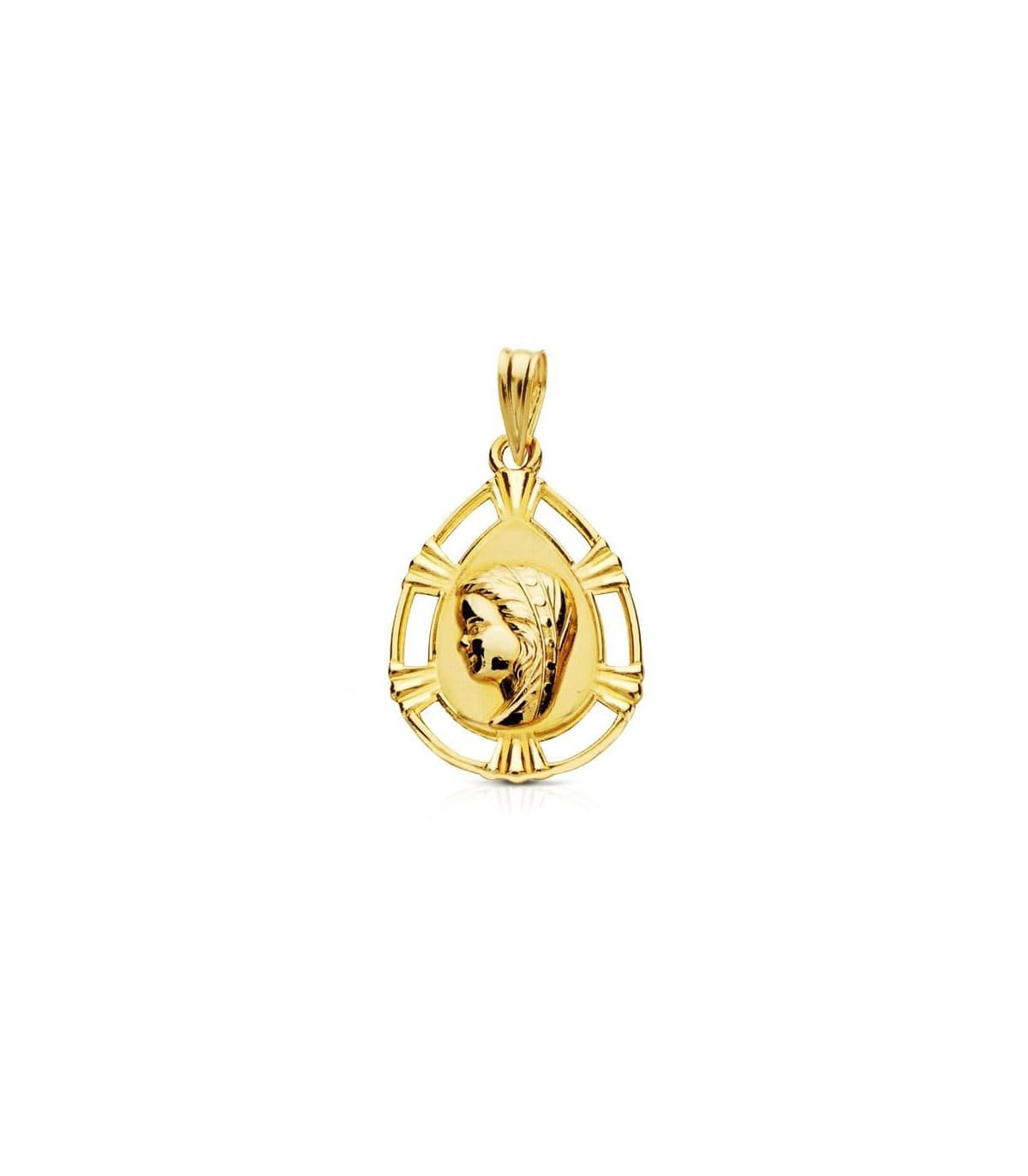 Medalla Virgen niña calada 9 Ktes
