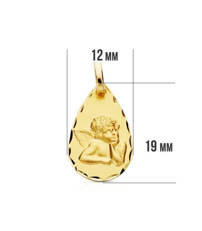 Medalla Ángel burlón gota 9 Ktes