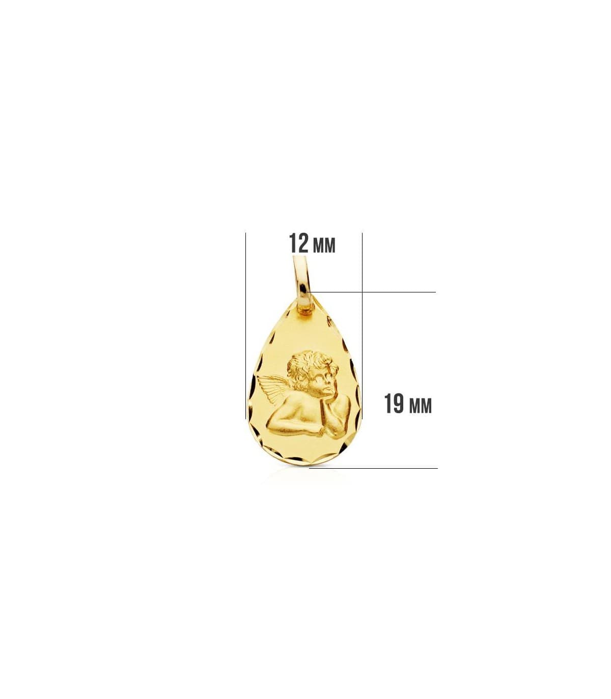 Medalla Ángel burlón gota 9 Ktes