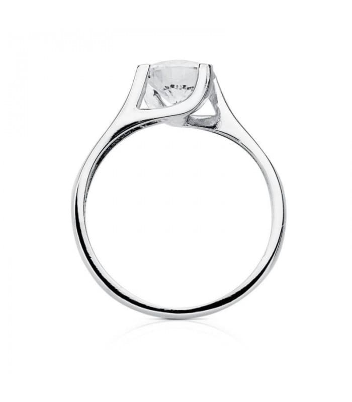 Anello Solitario Claire oro bianco 18 Kt