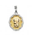 Médaille Vierge 2 ors 9 K Brillant
