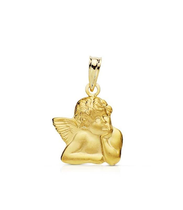 Medalla Ángel burlón oval 9 Ktes